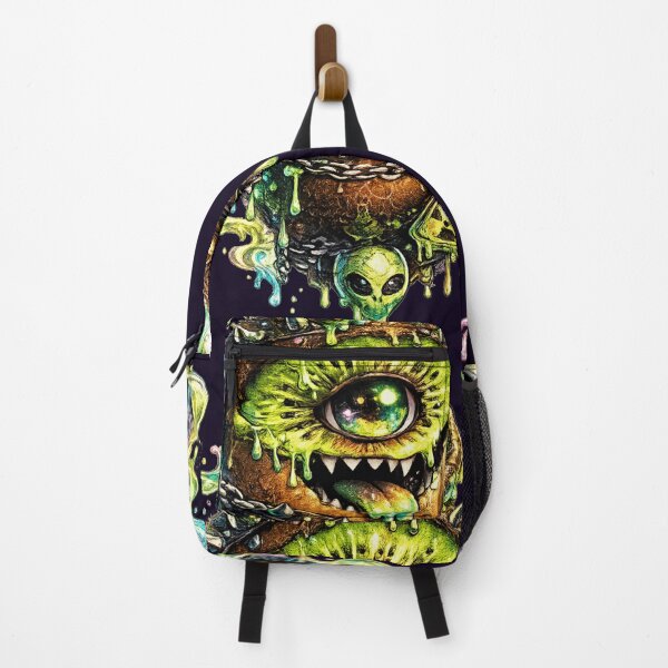 Item preview, Neon Kiwi Monster Creepy Cute Art designed and sold by ChaEmm_Studio.