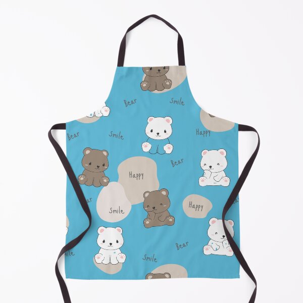 Item preview, Cute Teddy Bear Seamless Pattern | Kawaii Bear Repeat Design on Black Background designed and sold by LinaDesign Store.