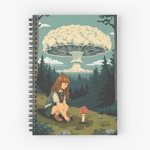 Item preview, Vintage Scout Girl Nuclear Mushroom Cloud Aesthetic Art Poster designed and sold by RareVisuals.