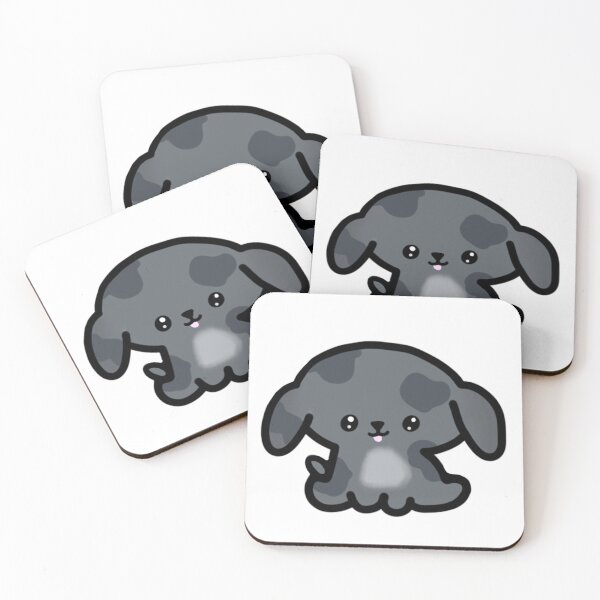 Item preview, Cute Chibi Grey Spotted Puppy with Light Chest designed and sold by AestheteArchive.