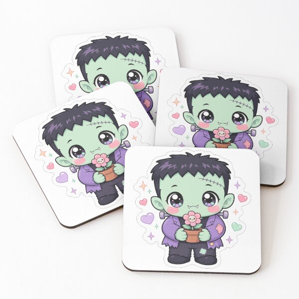 Artikelvorschau, Cute Kawaii Monster - Lil' Frankie Sticker entworfen und verkauft von Riah Studio.