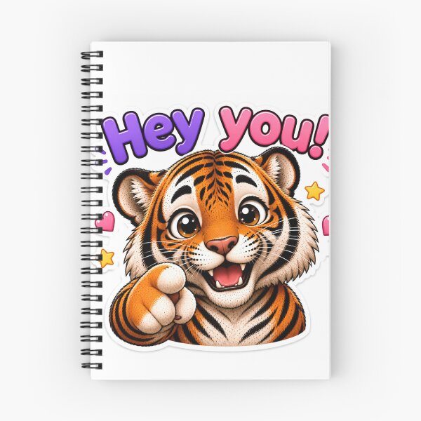 Item preview, Cute Tiger Hey You Chibi Sticker designed and sold by PremVerse.