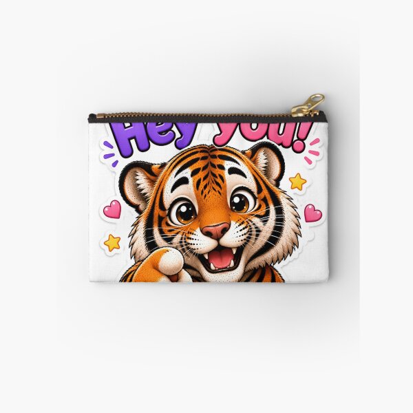 Item preview, Cute Tiger Hey You Chibi Sticker designed and sold by PremVerse.