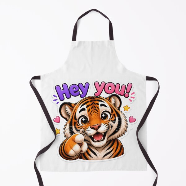 Item preview, Cute Tiger Hey You Chibi Sticker designed and sold by PremVerse.