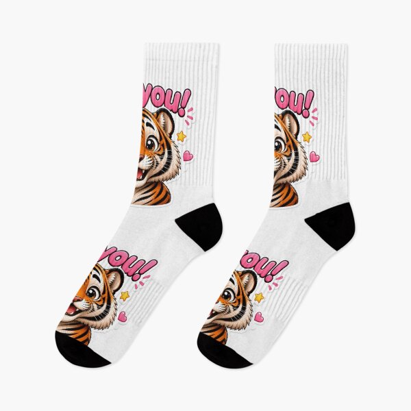 Item preview, Cute Tiger Hey You Chibi Sticker designed and sold by PremVerse.