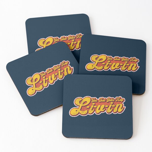 Item preview, L.I.V.I.N. You Just Gotta Keep Livin' Retro Seventies Vintage designed and sold by unrealindeed.