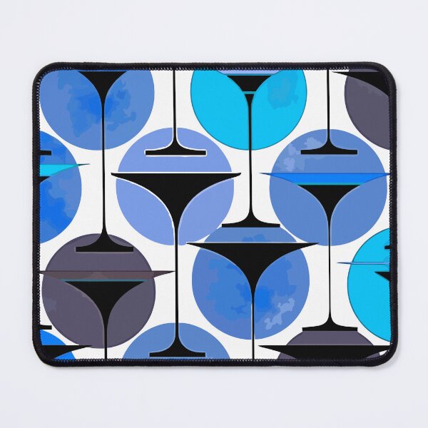 Item preview, Atomic Fifties Inspired Martinis In Grey Aqua Blue designed and sold by taiche.