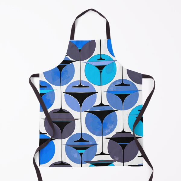 Item preview, Atomic Fifties Inspired Martinis In Grey Aqua Blue designed and sold by taiche.