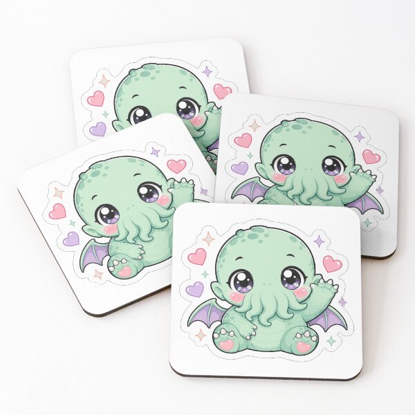 Artikelvorschau, Cute Kawaii Cthulhu - Lil' Cthulhu Sticker entworfen und verkauft von Riah Studio.