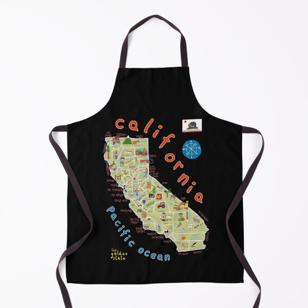 Item preview, California Map with State Icons, Cities, Famous People by Carla Daly designed and sold by Carla Daly.