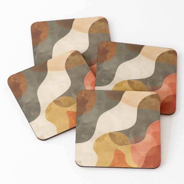 Item preview, Mid-Century Wavy Modern Abstract - Vintage Earth Tone - Retro Modernist Art designed and sold by GrinGalore.