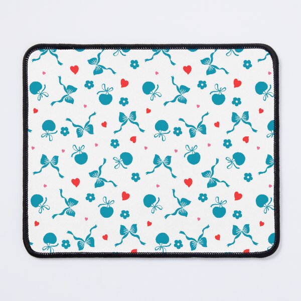 Item preview, Cute Blue Bows and Hearts Seamless Pattern on Black Background designed and sold by LinaDesign Store.