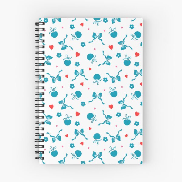 Item preview, Cute Blue Bows and Hearts Seamless Pattern on Black Background designed and sold by LinaDesign Store.