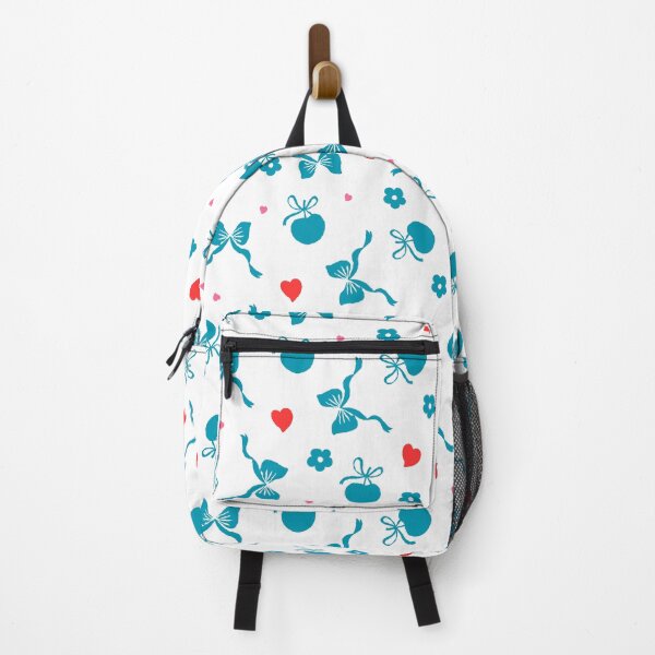 Item preview, Cute Blue Bows and Hearts Seamless Pattern on Black Background designed and sold by LinaDesign Store.