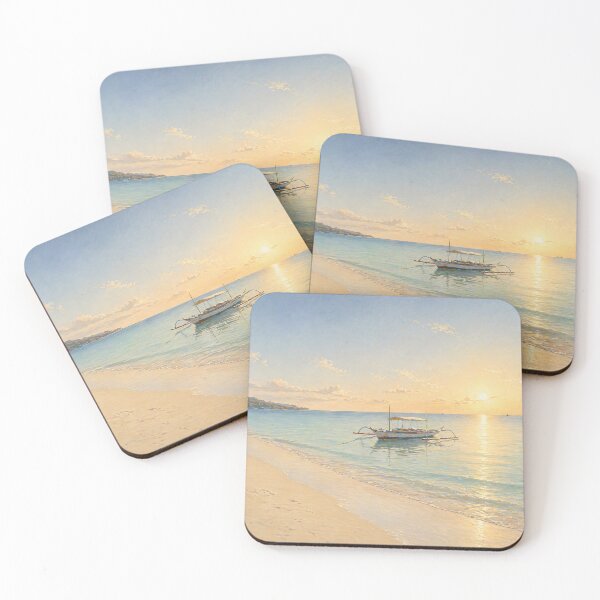Item preview, Boracay Quiet Morning — Philippine Sunrise Beach Oil Painting Art designed and sold by Francis & May.