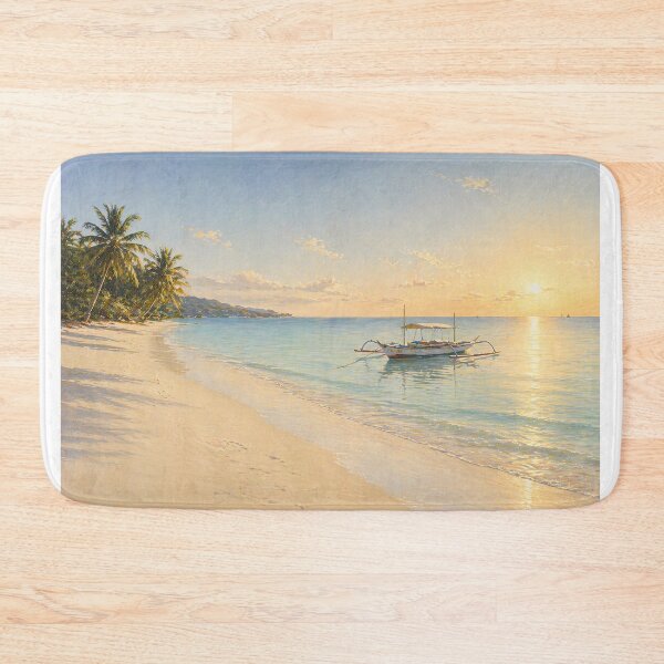 Item preview, Boracay Quiet Morning — Philippine Sunrise Beach Oil Painting Art designed and sold by Francis & May.