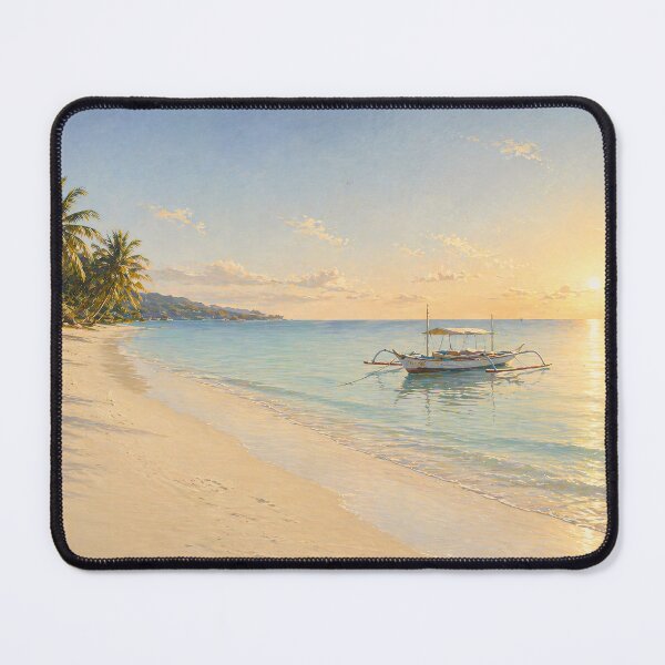 Item preview, Boracay Quiet Morning — Philippine Sunrise Beach Oil Painting Art designed and sold by Francis & May.
