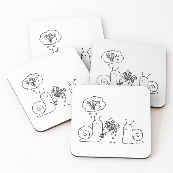 Item preview, Cute Snail Giving Flowers Romantic Design designed and sold by MonkiFlipp.