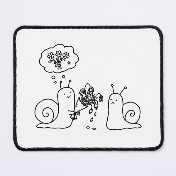 Item preview, Cute Snail Giving Flowers Romantic Design designed and sold by MonkiFlipp.