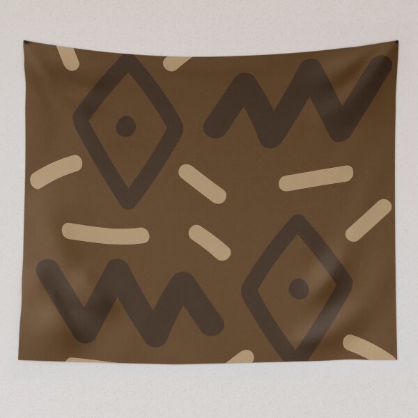 Item preview, Traditional African Bogolan Mudcloth Pattern designed and sold by Wolagno.
