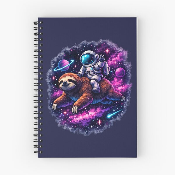 Item preview, Cosmic Sloth Rider – Astronaut Floating Through the Galaxy designed and sold by slikar.