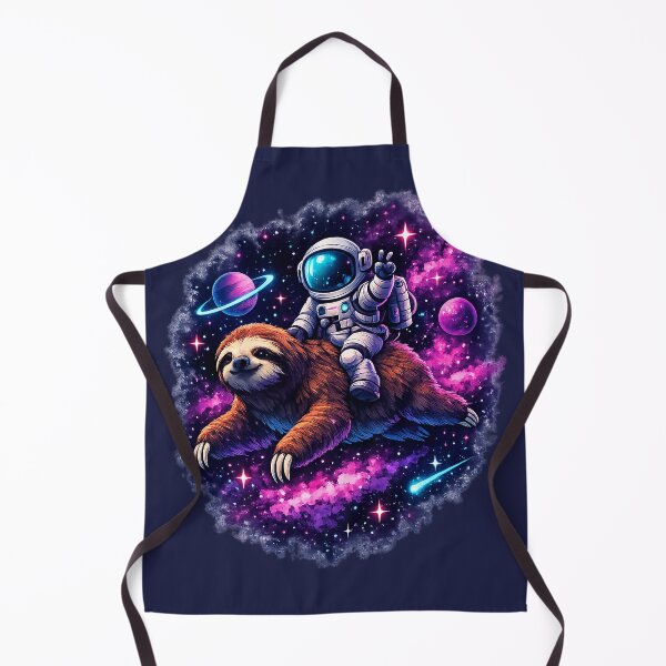 Item preview, Cosmic Sloth Rider – Astronaut Floating Through the Galaxy designed and sold by slikar.