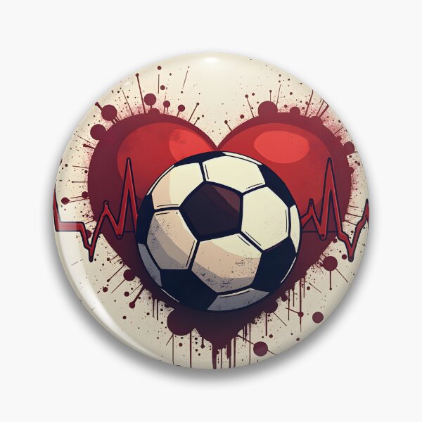 Item preview, Heartbeat of a Football Fan Soccer Lover T-Shirt Design designed and sold by MilaPrintify.