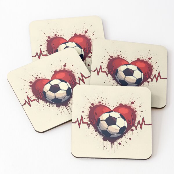 Item preview, Heartbeat of a Football Fan Soccer Lover T-Shirt Design designed and sold by MilaPrintify.