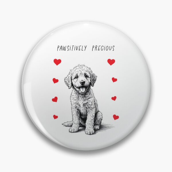 Item preview, Cute Goldendoodle Puppy with Hearts | Adorable Dog Lover Gift designed and sold by Rosaliartbook.