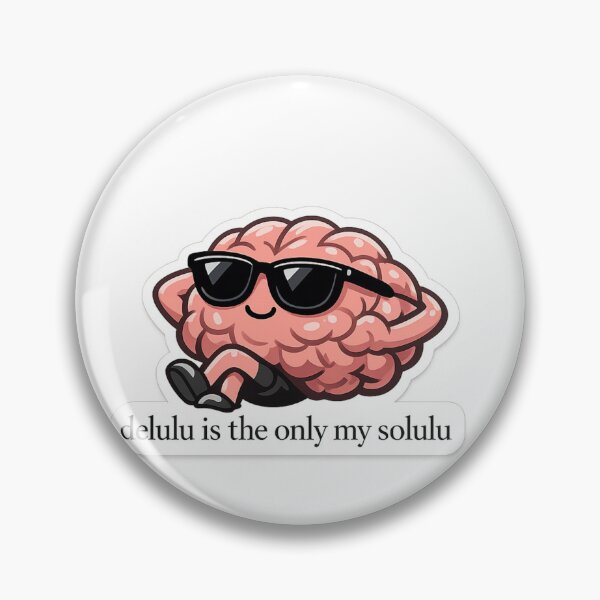Item preview, Delulu Is The Only My Solulu Chill Brain Aesthetic Sticker designed and sold by Saniyamirza07.