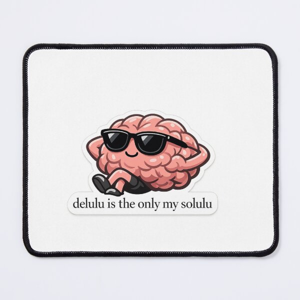 Item preview, Delulu Is The Only My Solulu Chill Brain Aesthetic Sticker designed and sold by Saniyamirza07.