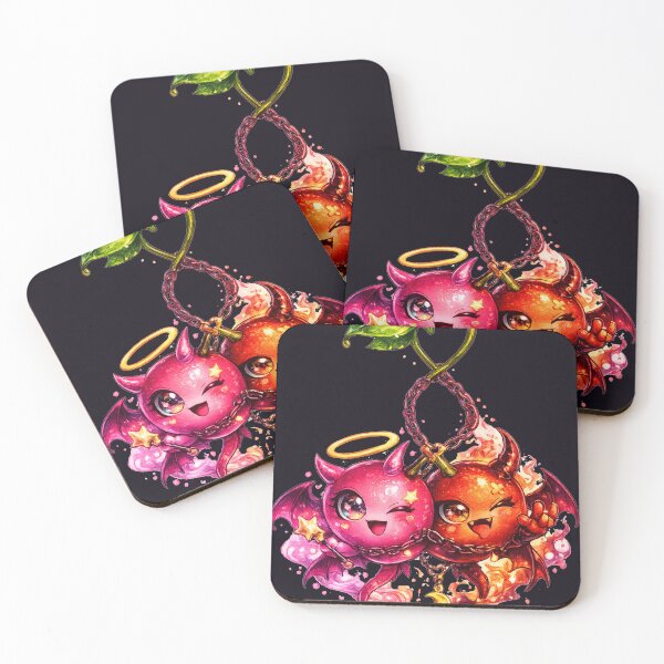 Item preview, Neon Cherry Monster Creepy Cute Art designed and sold by ChaEmm_Studio.