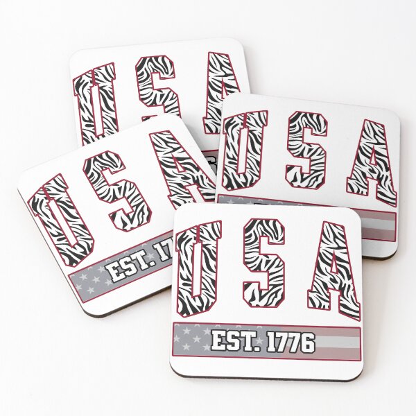 Item preview, USA Est 1776 Zebra Print Varsity Patriotic Design designed and sold by DjFreeq.