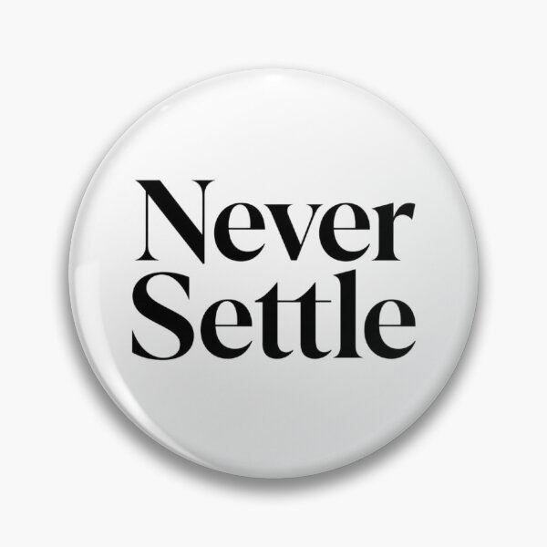 Item preview, Never Settle Motivational Typography Design | Inspirational Quote Minimalist Aesthetic Sticker designed and sold by Sanika arts .