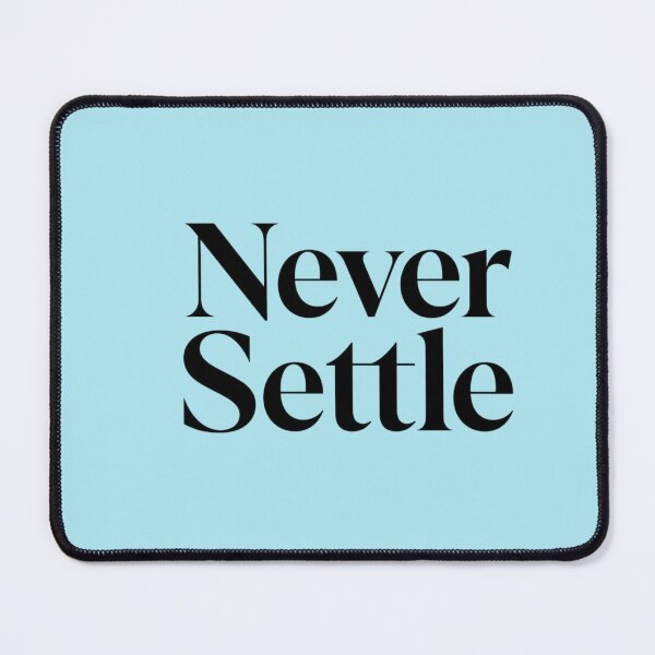 Item preview, Never Settle Motivational Typography Design | Inspirational Quote Minimalist Aesthetic Sticker designed and sold by Sanika arts .