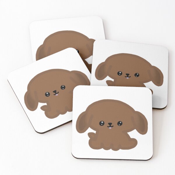 Item preview, Cute Solid Brown Kawaii Puppy designed and sold by AestheteArchive.