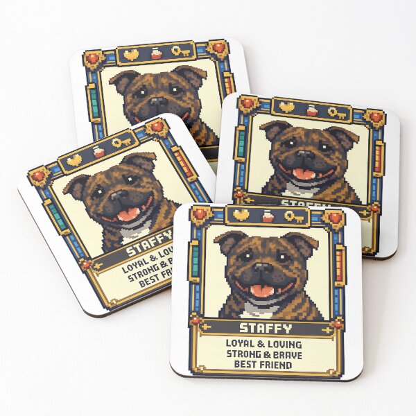 Item preview, Staffy Trading Card designed and sold by BestFriendTees.