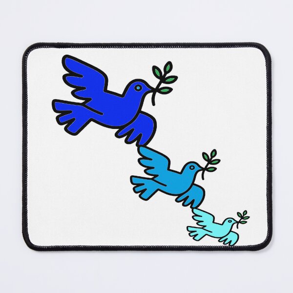Item preview, Peace Doves Blue  designed and sold by LowEndGraphics.