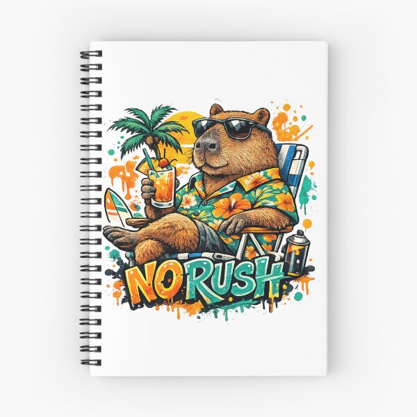 Item preview, No Rush Capybara | Summer Vacation Vibes Streetwear Art designed and sold by SGeorgee.