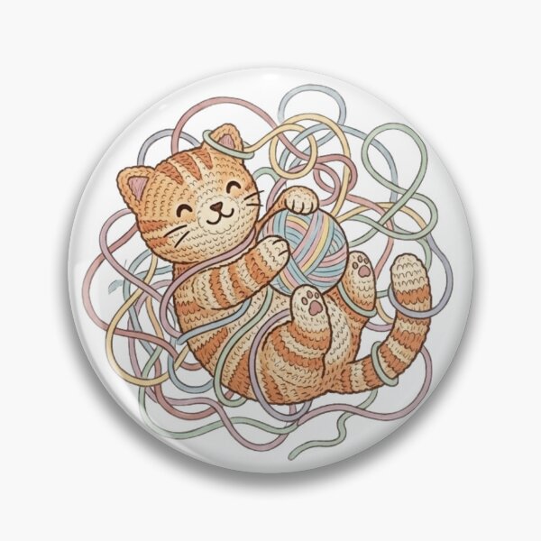Item preview, Crochet Cat Playing with Yarn designed and sold by Dudek Originals.