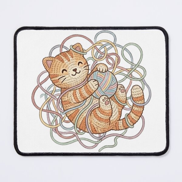 Item preview, Crochet Cat Playing with Yarn designed and sold by Dudek Originals.
