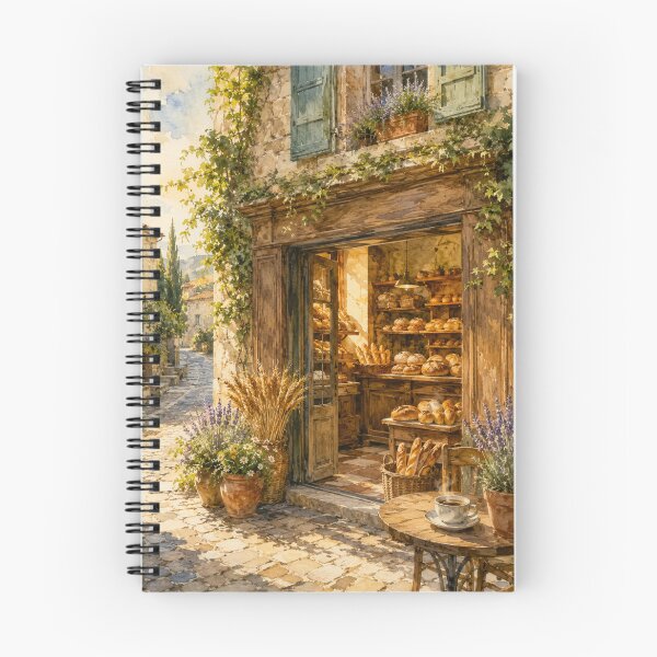 Item preview, Morning Bakery on a Sunlit Cobblestone Street designed and sold by SEIMEI2025.