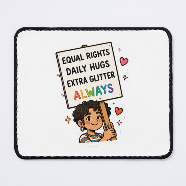Item preview, Equal Rights Daily Hugs Extra Glitter Always Pride designed and sold by Pixanova.