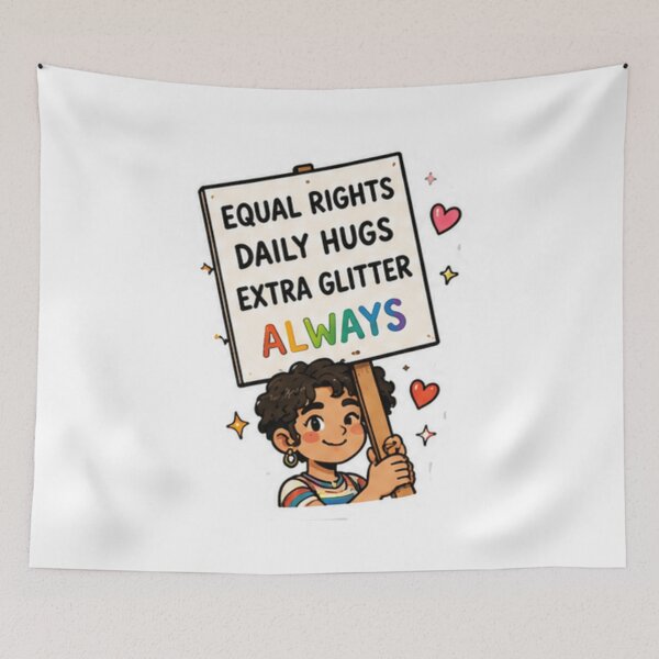 Item preview, Equal Rights Daily Hugs Extra Glitter Always Pride designed and sold by Pixanova.