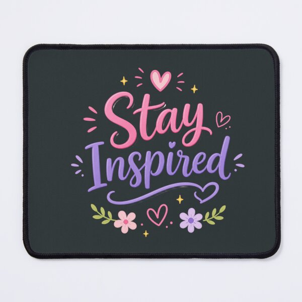 Item preview, Stay Inspired Cute Pastel Motivational Typography Design designed and sold by Sanika arts .
