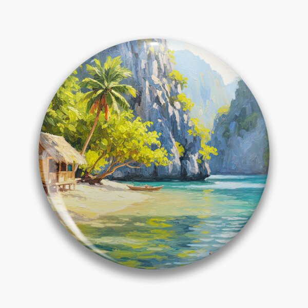 Item preview, El Nido Hidden Lagoon — Palawan Philippine Tropical Oil Painting Art designed and sold by Francis & May.