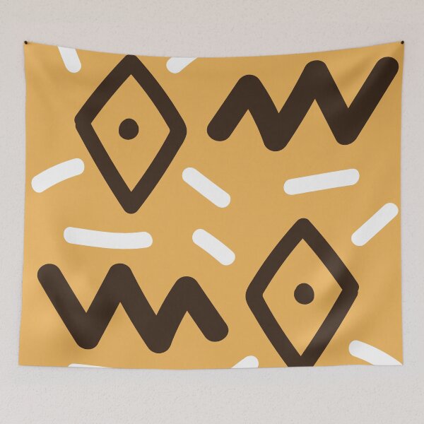 Item preview, Traditional African Bogolan Mudcloth Pattern designed and sold by Wolagno.