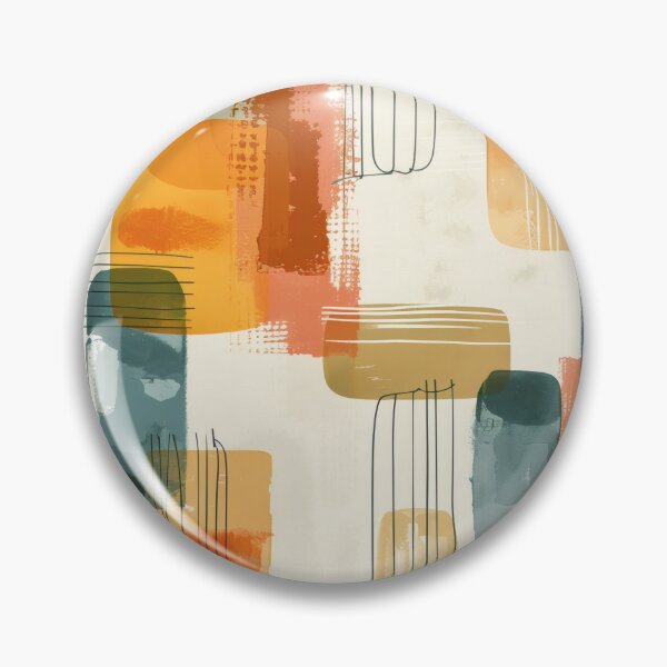 Item preview, Mid-Century Line Art Modern Abstract - Vintage Earth Tone - Retro Modernist Pattern designed and sold by GrinGalore.