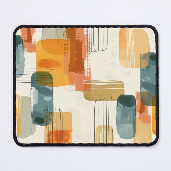 Item preview, Mid-Century Line Art Modern Abstract - Vintage Earth Tone - Retro Modernist Pattern designed and sold by GrinGalore.