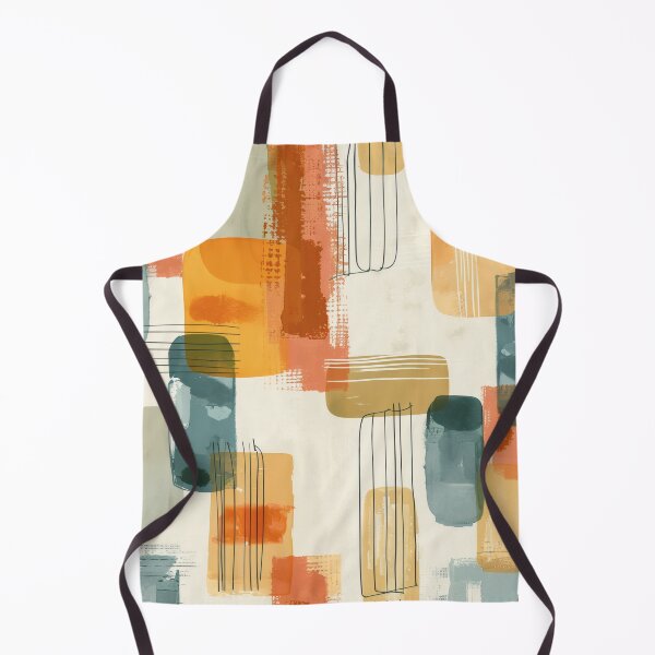 Item preview, Mid-Century Line Art Modern Abstract - Vintage Earth Tone - Retro Modernist Pattern designed and sold by GrinGalore.